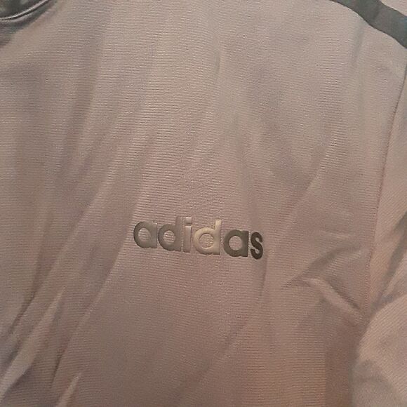 Adidas Full Zip Track Jacket Men's Small Gray 3 Stripe Athletic - Picture 2 of 8